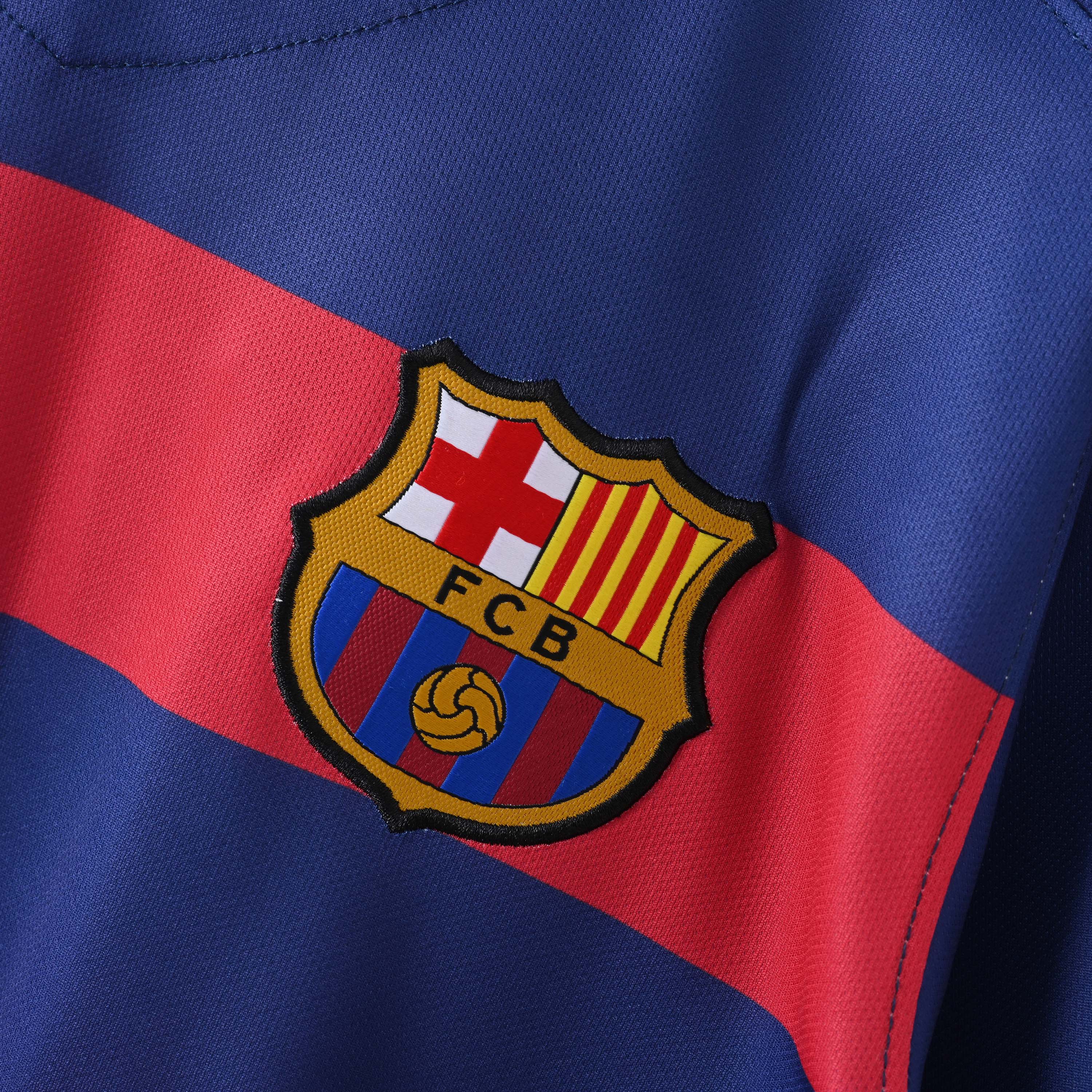 2015/2016 Retro Long Sleeve Barcelona Home Football Shirt 1:1 Thai Quality:football jersey mysite: unitedjerseyfootball 邓江浪:football