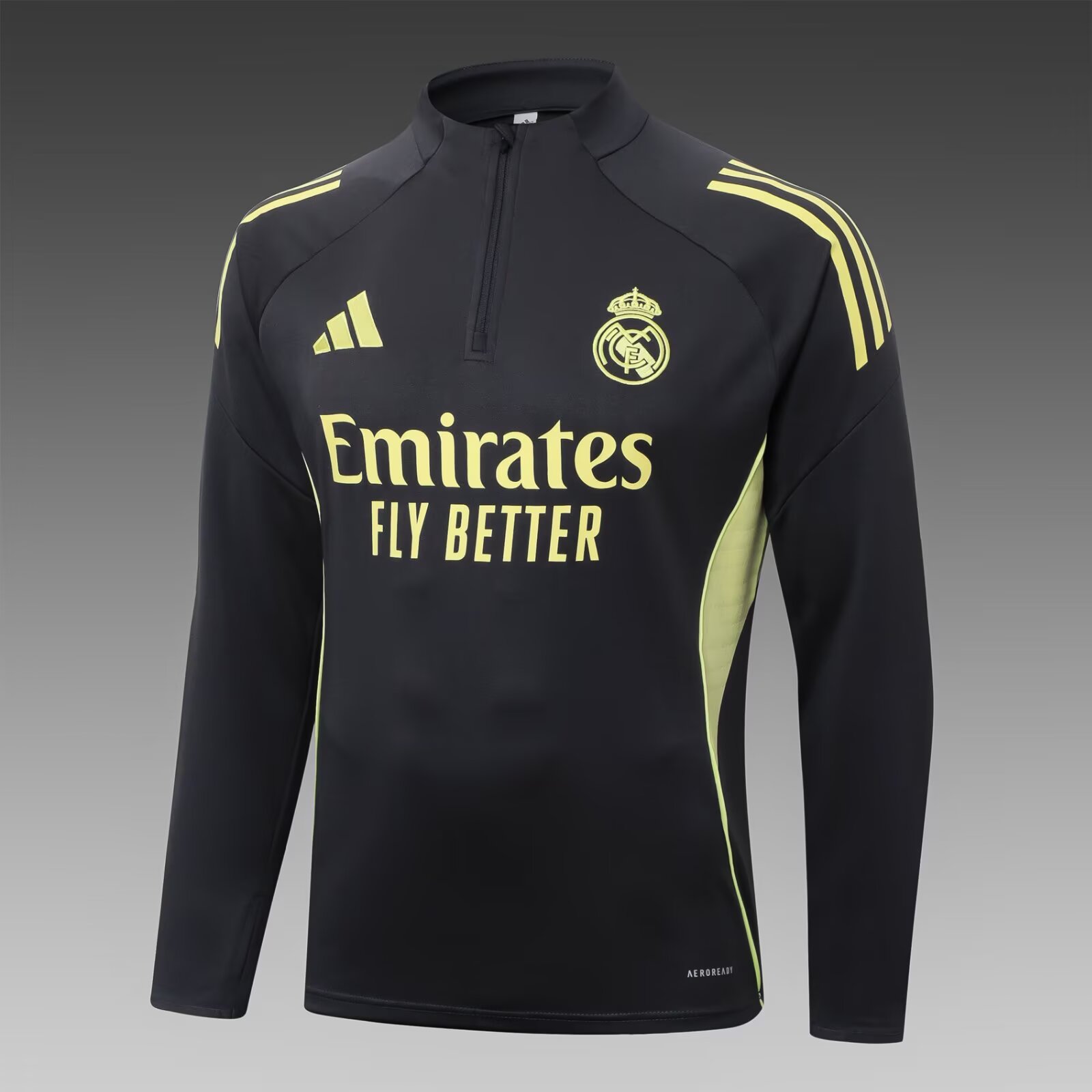 2025/2026 Real Madrid Half-Pull Training Suit Dark Gray Football Shirt 1:1 Thai Quality Set:football jersey mysite: unitedjerseyfootball 邓江浪:football