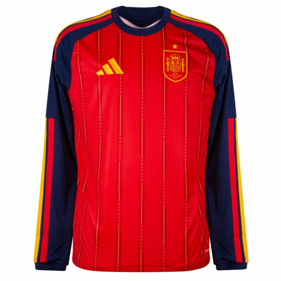 Spain Home Fan Long Sleeve Shirt 2026-2027-mysite Custom Football Kit- Nextkits