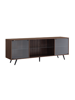 Walnut Modern Mid Century TV Stand for TVs up to 75 Inch