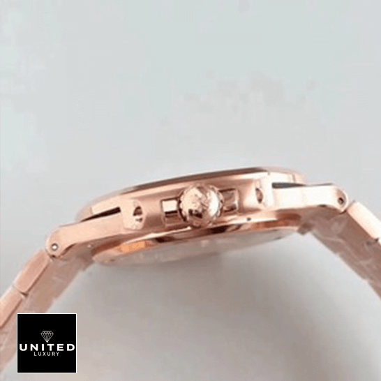 Patek Philippe Nautilus 5711/1R-001 Replica 2 Patek Philippe Nautilus 57111R-001 Stainless Rose Gold Replica side view