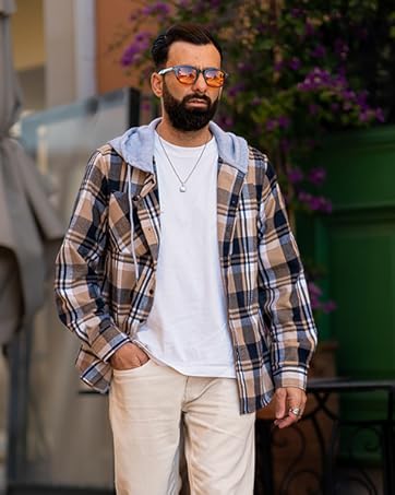 Men&#39;s Flannel Hoodie Shirts