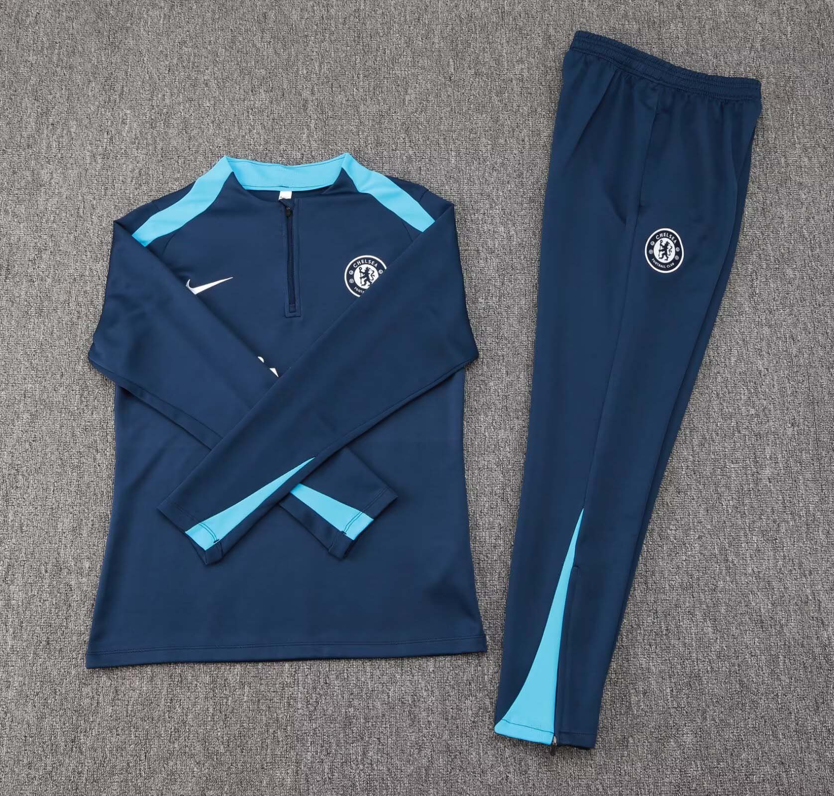 2024/2025 Chelsea Half-Pull Training Suit Royal blue Football Shirt 1:1 Thai Quality Set:football jersey mysite: unitedjerseyfootball 邓江浪:football