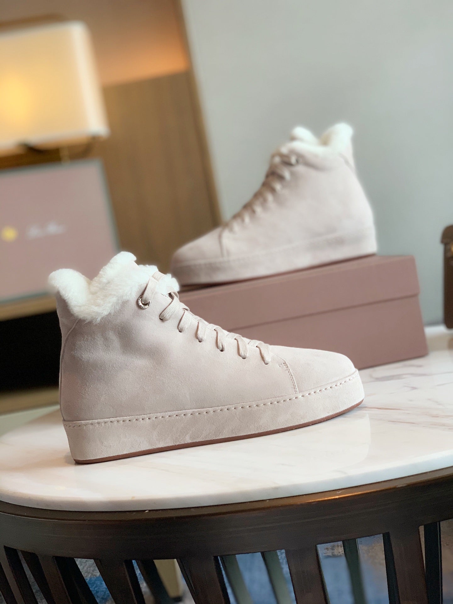 LP WINTER NUAGES HIGH SNEAKERS CREAMY WHITE LAMBSKIN、mysite、Cacoeks