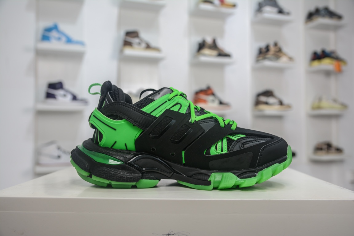 Balenciaga Track Trainer Black Fluo Green、mysite、Cacoeks