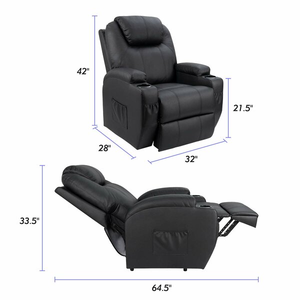 Faux Leather Power Lift Recliner Chair with Massage and Heating Functions