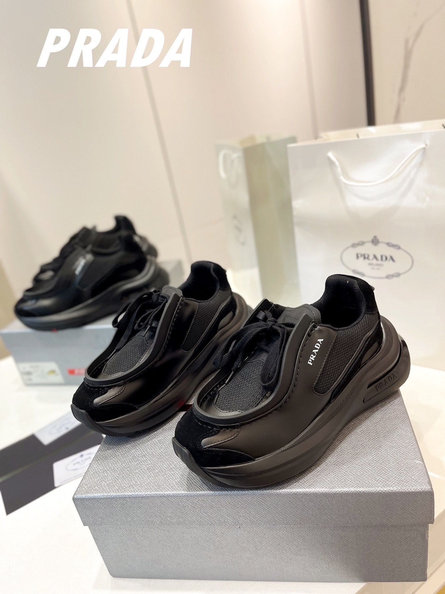 PRA SYSTEME BRUSHED SNEAKERS BLACK CALFSKIN、mysite、Cacoeks
