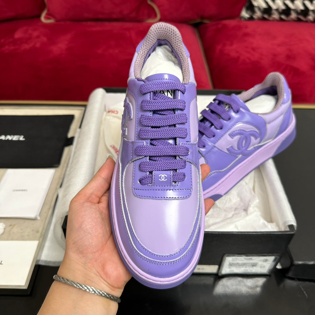 TRAINERS IN LIGHT PURPLE SHINY CALFSKIN、mysite、Cacoeks