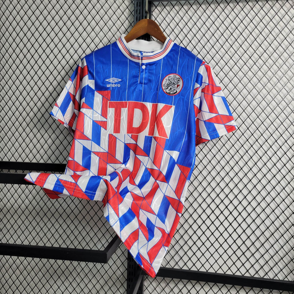 SIUjerseys-Retro Ajax 1990 Away Stadium Jersey