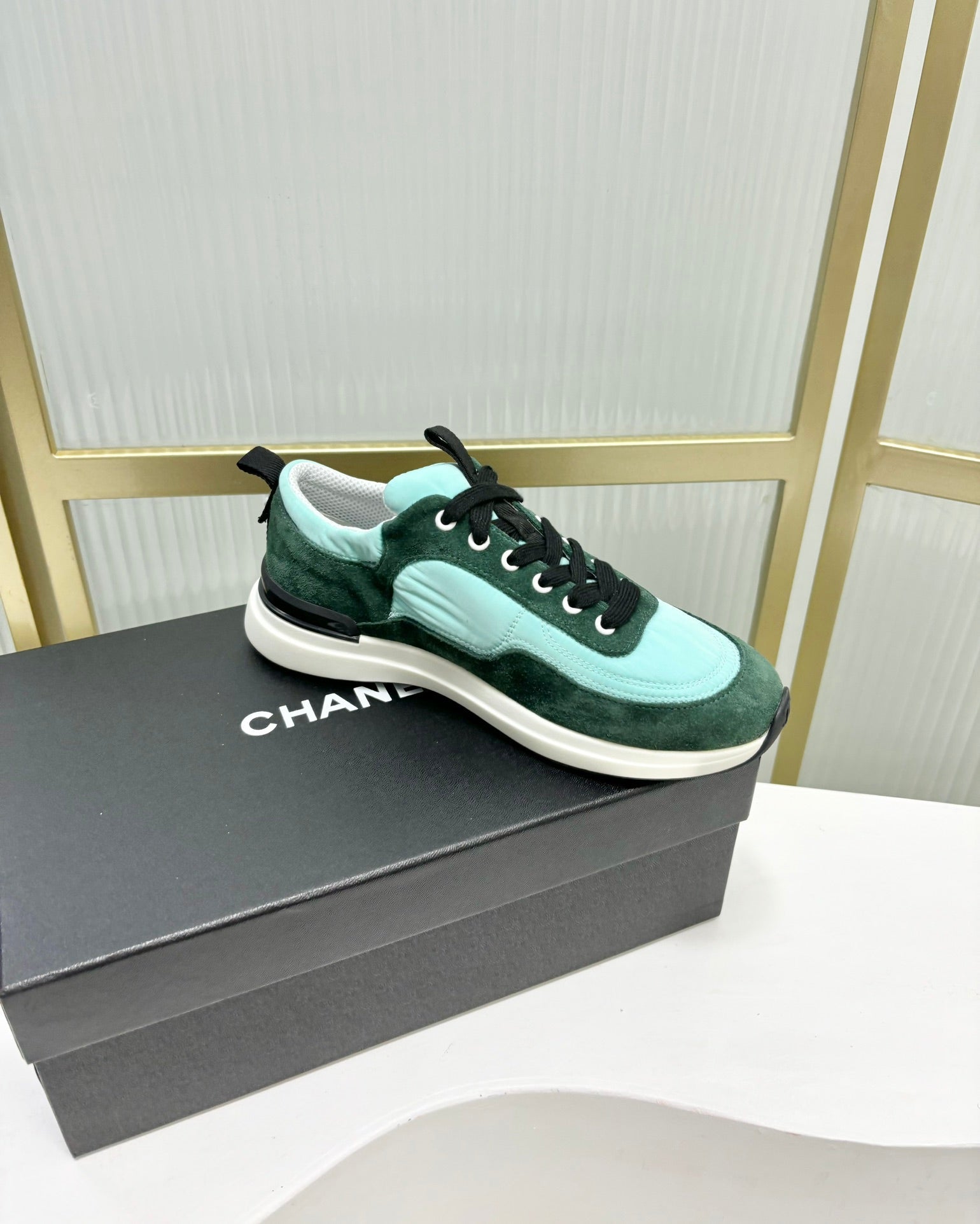 SNEAKER IN GREEN MINT MIX FOREST GREEN SUEDE、mysite、Cacoeks