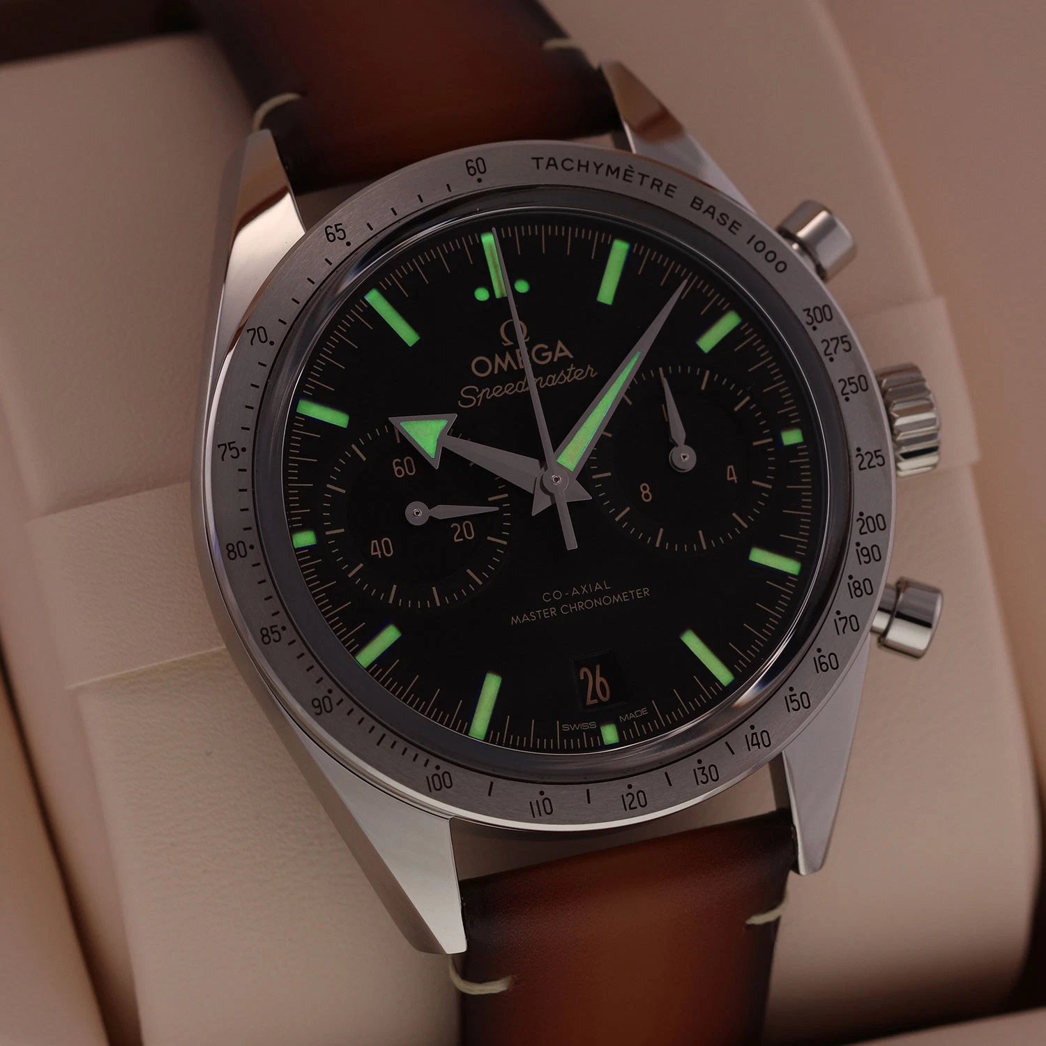 Omega Speedmaster Ref. 332.12.41.51.01.001 Super Clone Watch – Black Dial Leather Strap Fake Replica