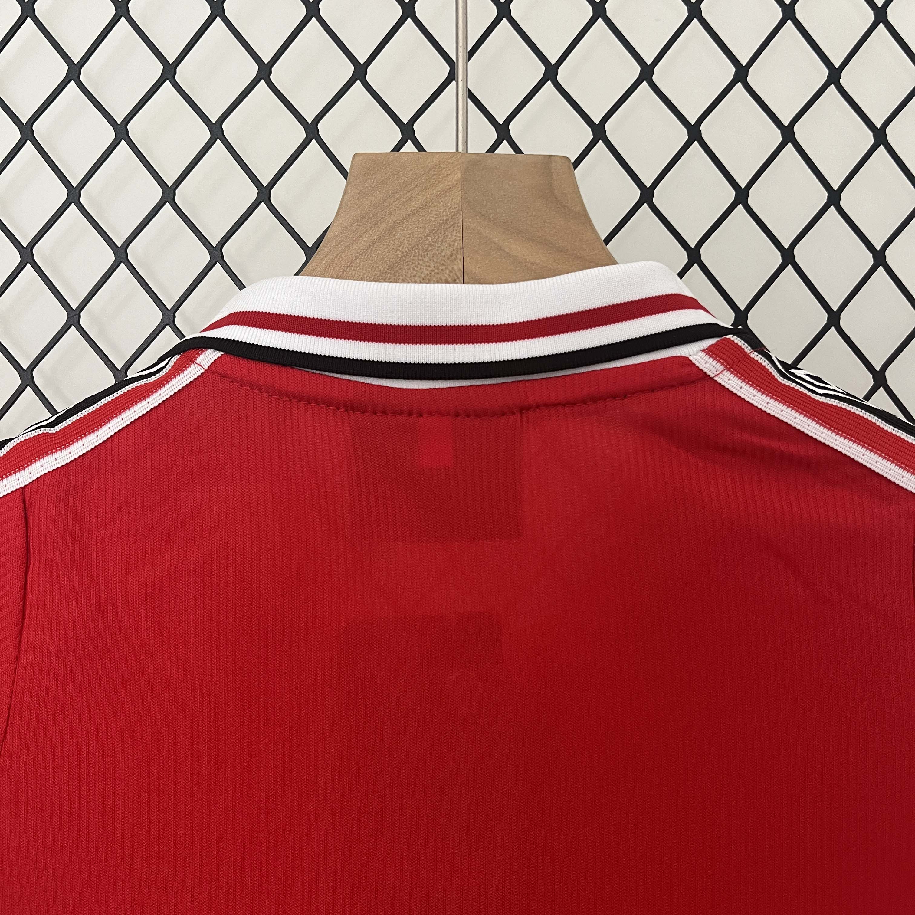 1998/1999 Retro Manchester United Home Football Shirt 1:1 Thai Quality Kids Size:football jersey mysite: unitedjerseyfootball 邓江浪:football