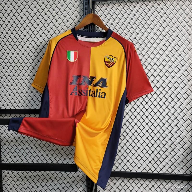 GlobeJersey-Retro Roma 2001-02 European Home Jersey