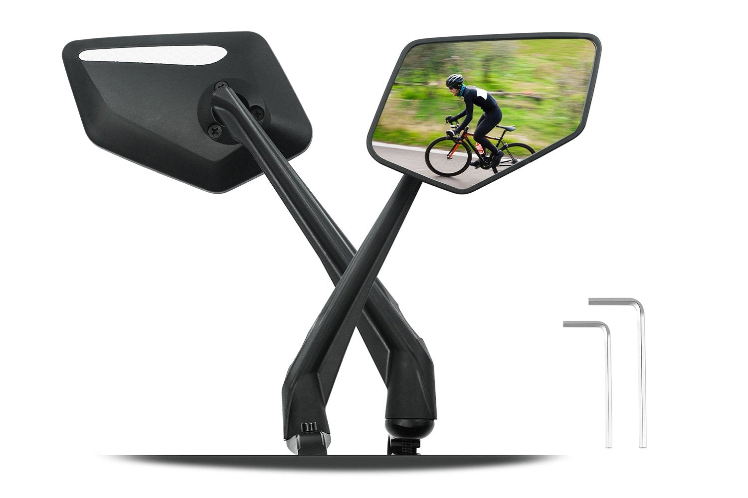 HD Extra Large Wide-view 360° Adjustable EBike Mirrors、mySite、bearsvspackers