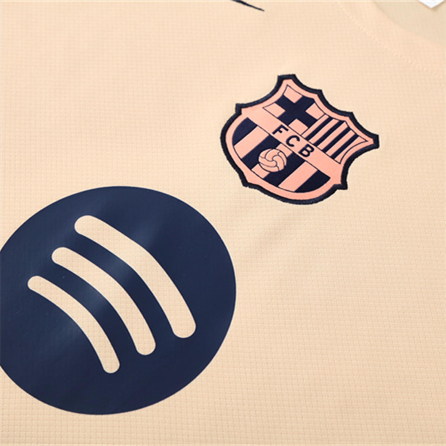 UltraTrikot-Barcelona 25-26 Short-Sleeve Training Set - Beige Top & Blue Shorts