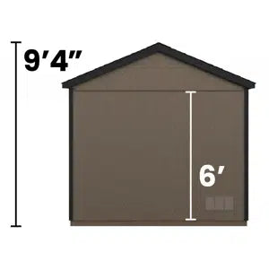 Handy Home Avondale 10x8 Wooden Storage Shed Vertical Height 9