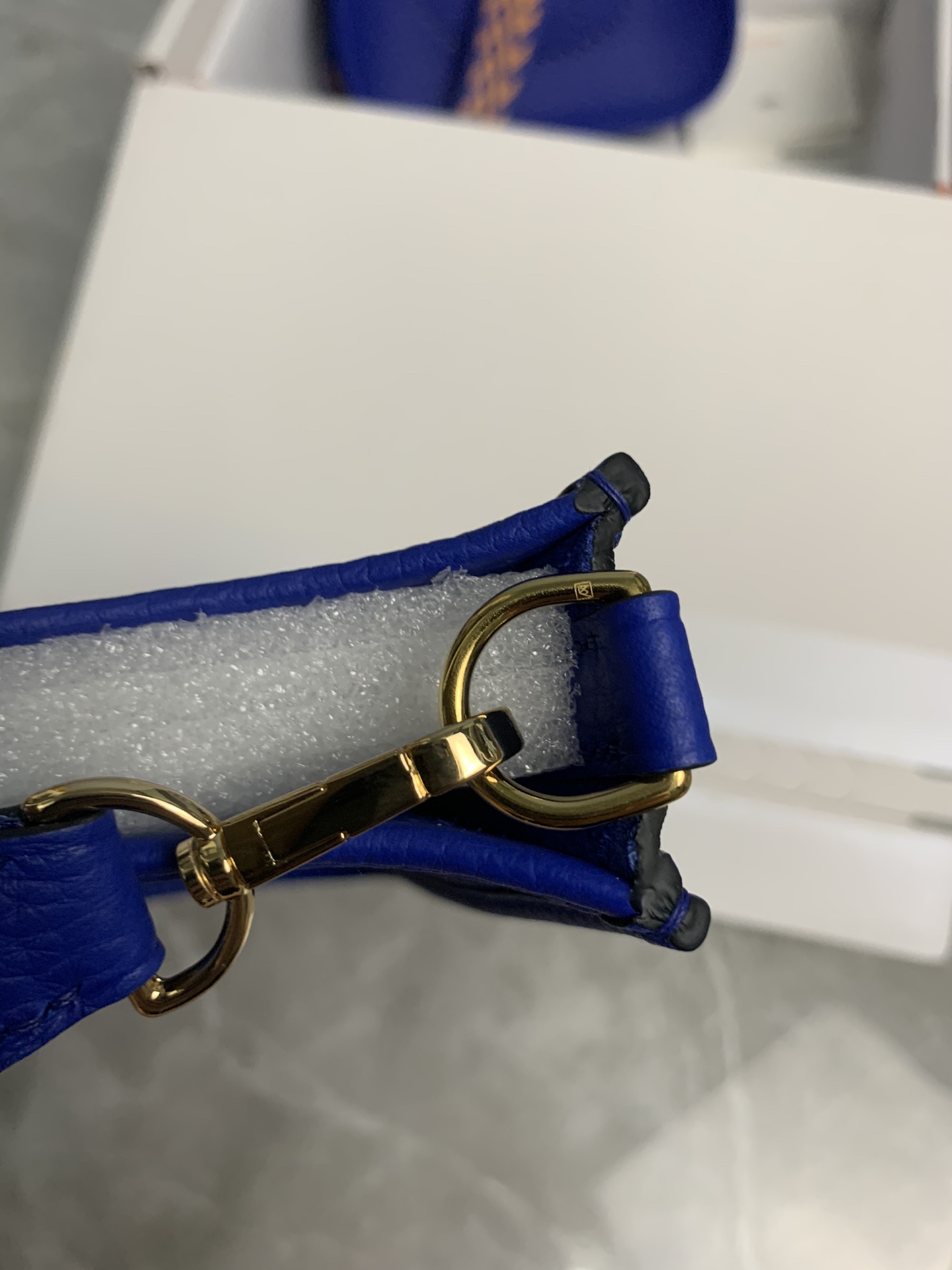 Replica Hermes Evelyne Mini Bag 17cm Original Togo Leather Dark Blue