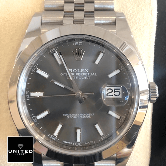 Rolex Datejust 126300 Stainless Steel Grey Dial Replica 5 rolex-datejust-126300-0008-replica-front