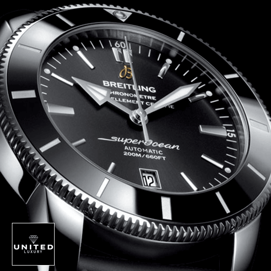 Breitling Superocean Heritage Automatic Black Dial Replica black background