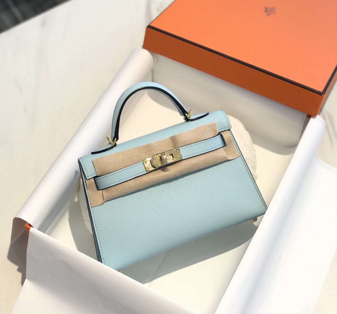 Original Copy Hermes Mini Kelly 19cm Leather Handbags More Colors