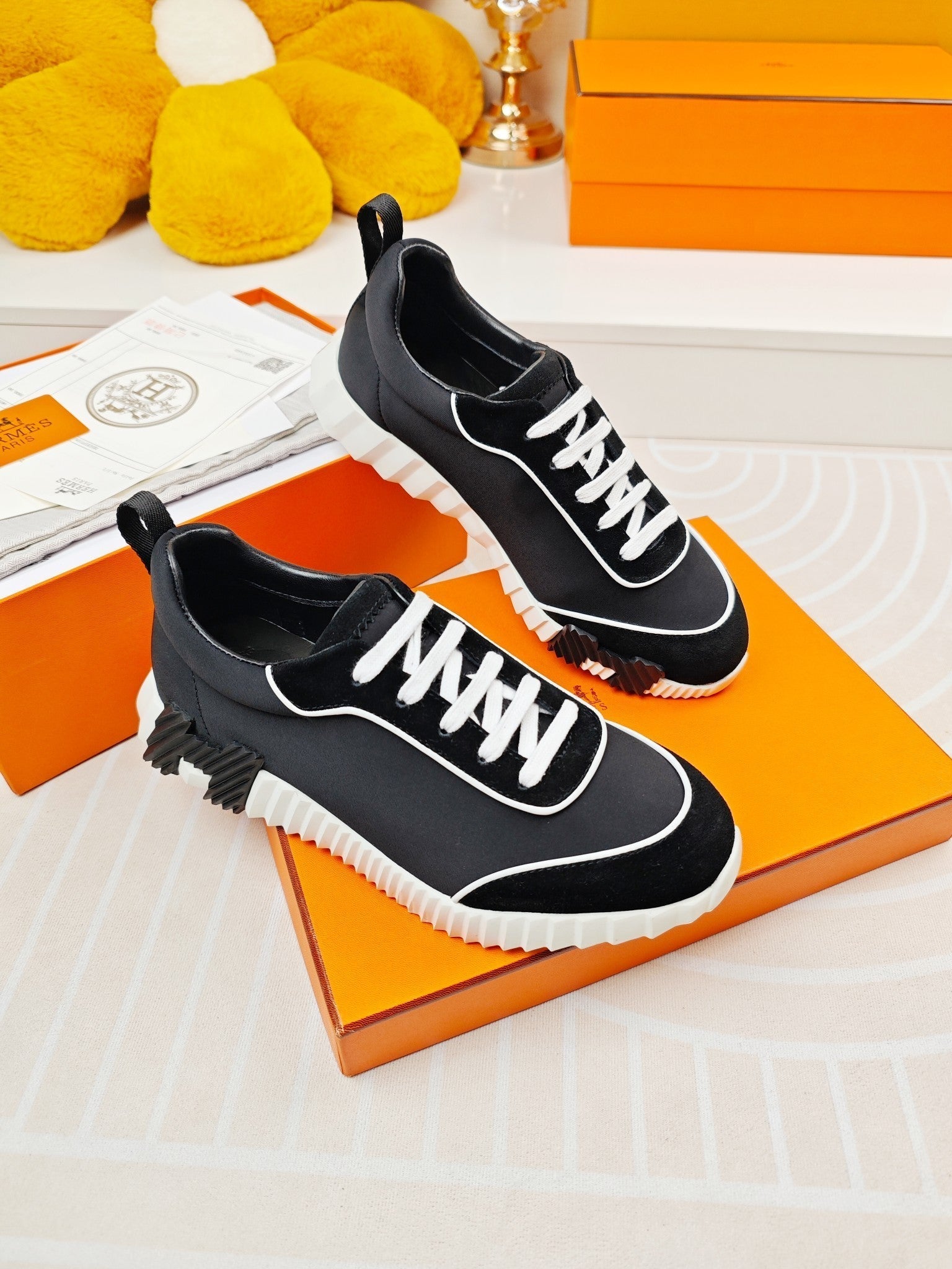 BOUNCING SNEAKERS BLACK CALFSKIN STYLIZED、mysite、Cacoeks