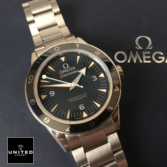 Omega Seamaster Black Dial Stainless Steel Replica on the omega box