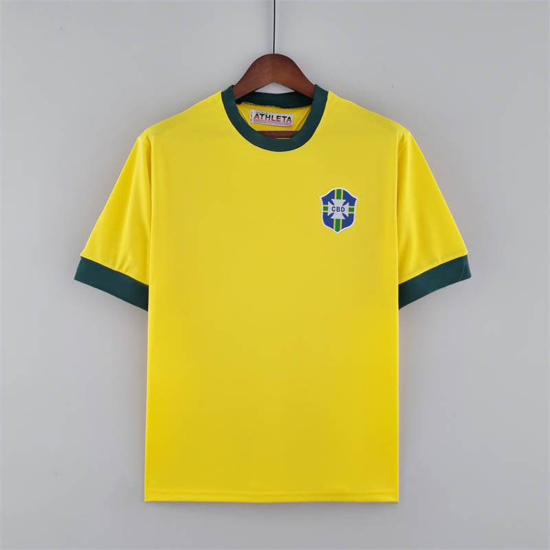 1970 Retro Brazil Home Soccer Jersey-mysite Custom Football Kit- Nextkits