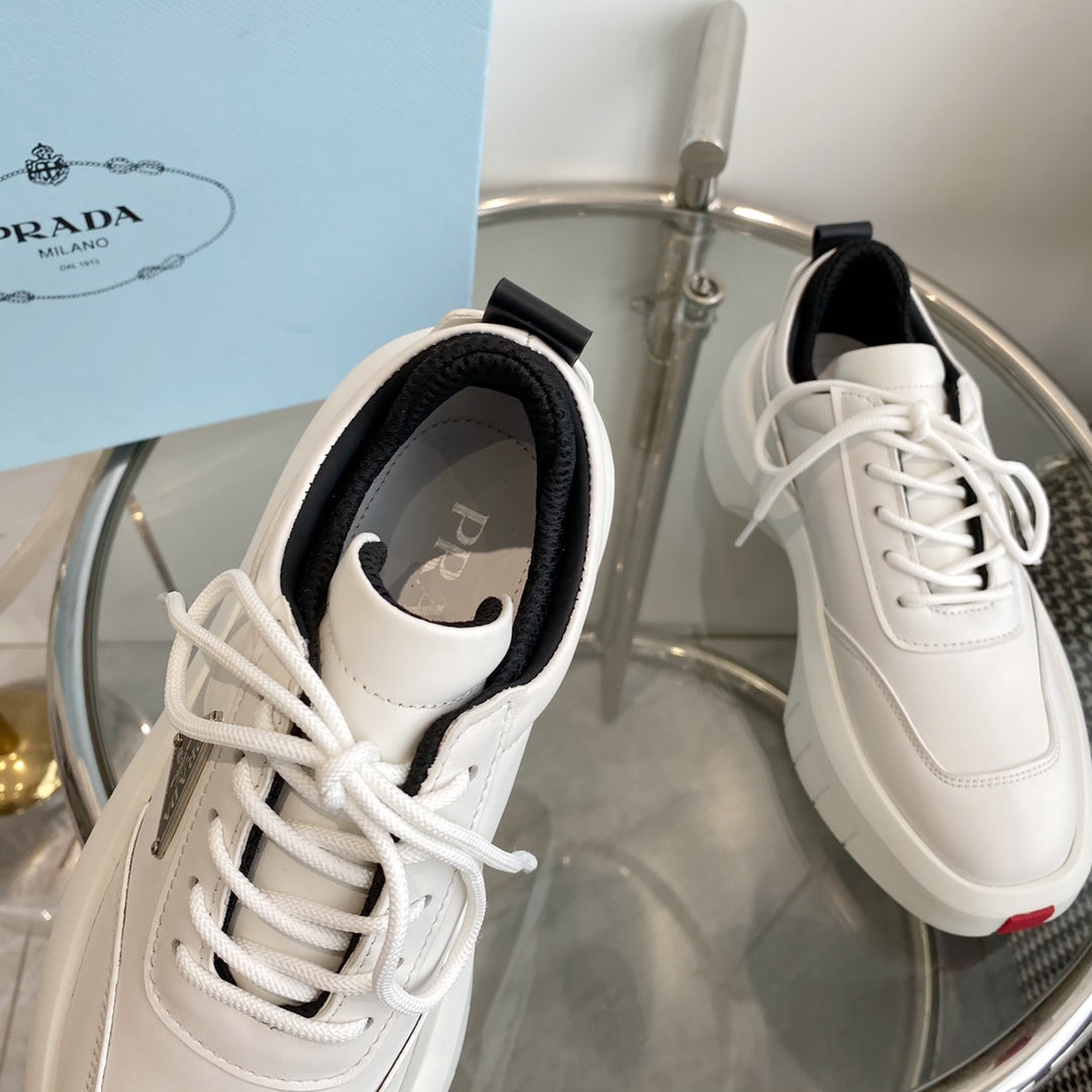 PRA THICK-SOLE SNEAKERS IN CALFSKIN、mysite、Cacoeks