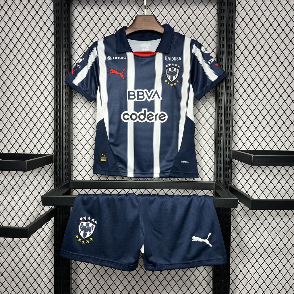 ManixJersey.com | Rayados Monterrey 24-25 Home Stadium Kids Kit -Customize Name, Number and Patch | Worldwide Shipping