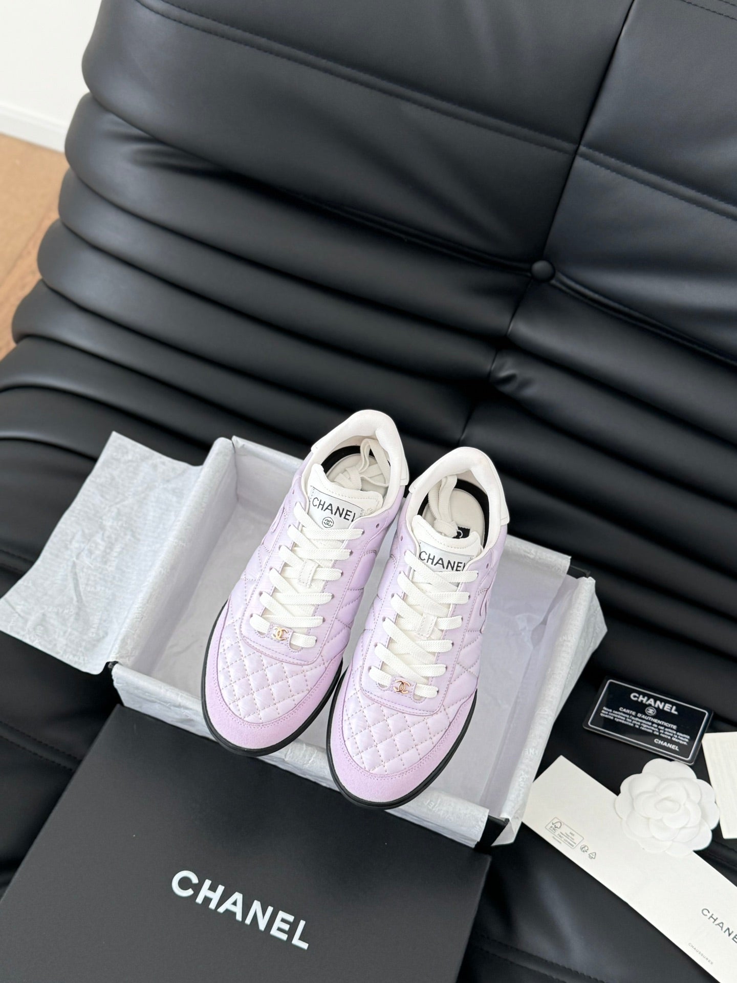CC SNEAKER IN PALE PURPLE MIX WHITE EMBROIDERED LAMBSKIN、mysite、Cacoeks