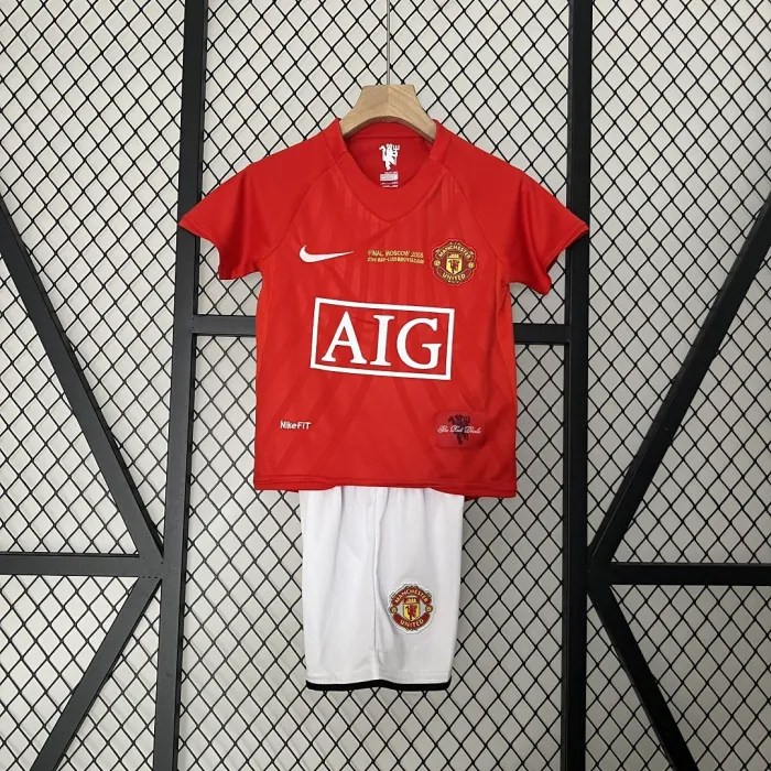 2007/2008 Retro Manchester United Home Football Shirt 1:1 Thai Quality Kids Size:football jersey mysite: unitedjerseyfootball 邓江浪:football