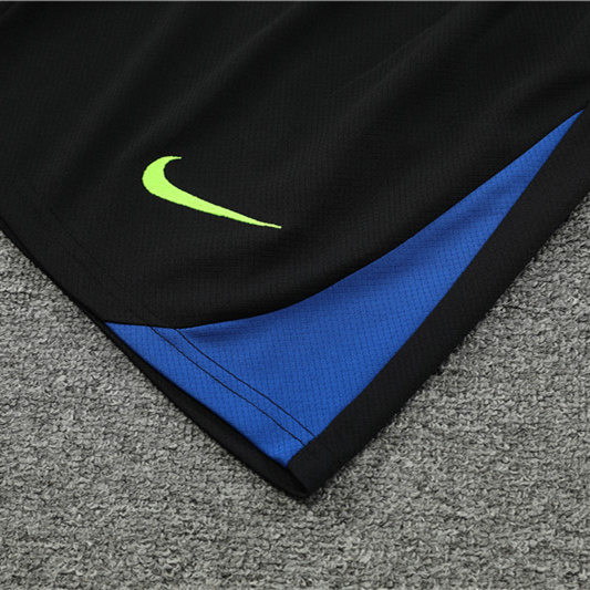 Higojerseys-Barcelona 24-25 Short-Sleeve Training Set - Blue and Black