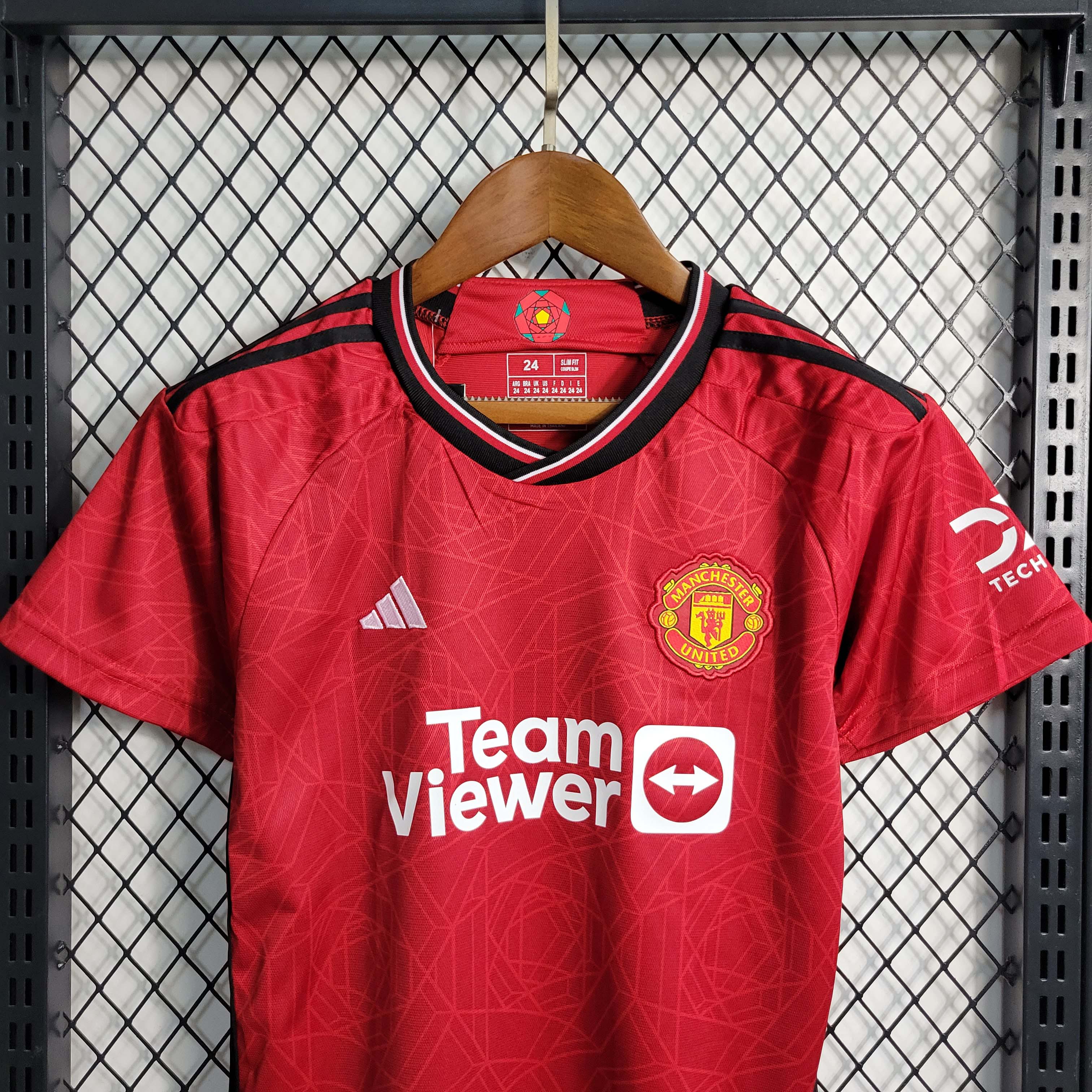 2023/2024 Manchester United Home Football Shirt 1:1 Thai Quality Kids Size:football jersey mysite: unitedjerseyfootball 邓江浪:football