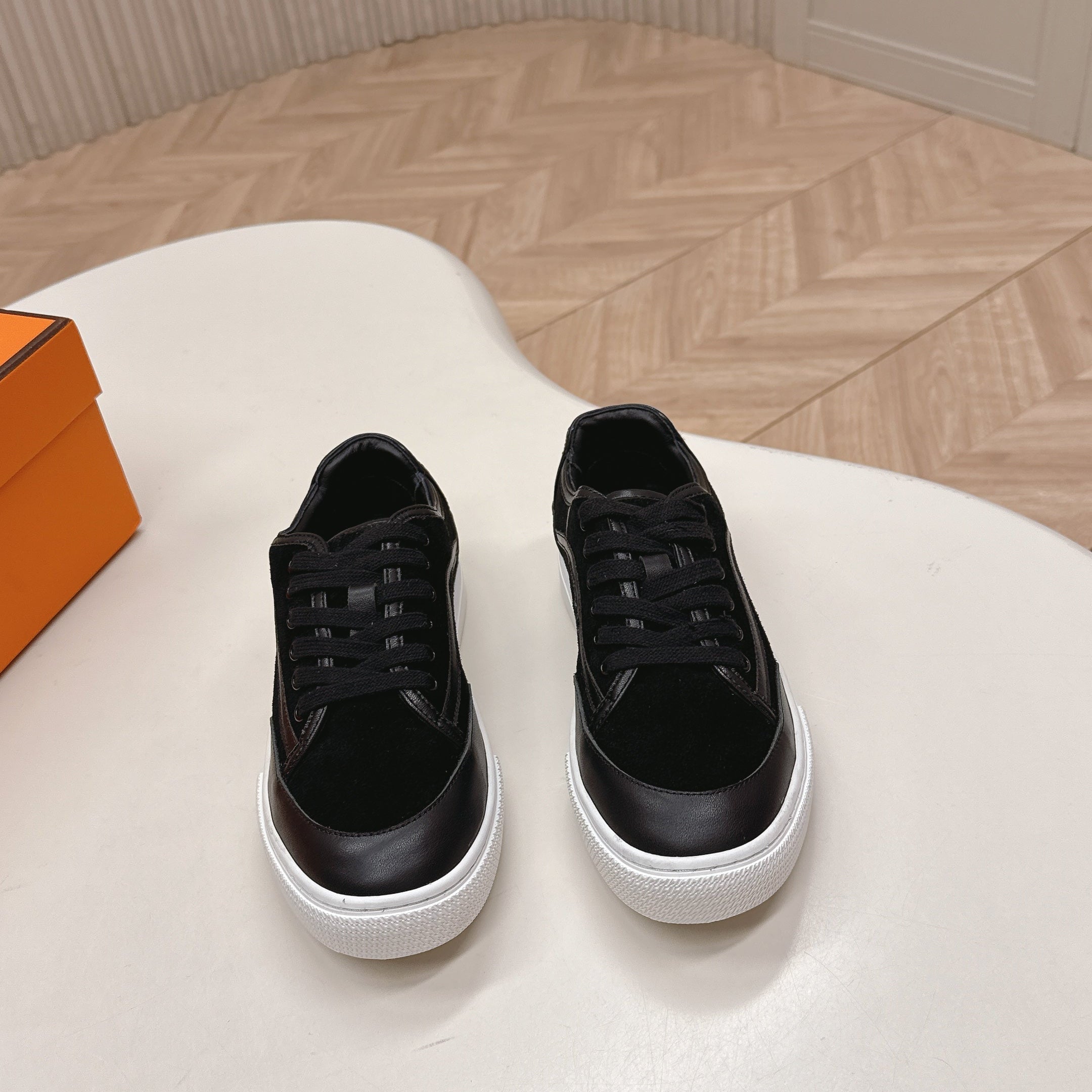 HM 25S SNEAKER LOW SPORTS IN BLACK SUEDE MIX LAMBSKIN、mysite、Cacoeks