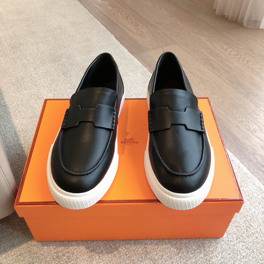 IKE SLIP-ON SNEAKER BLACK CALFSKIN、mysite、Cacoeks