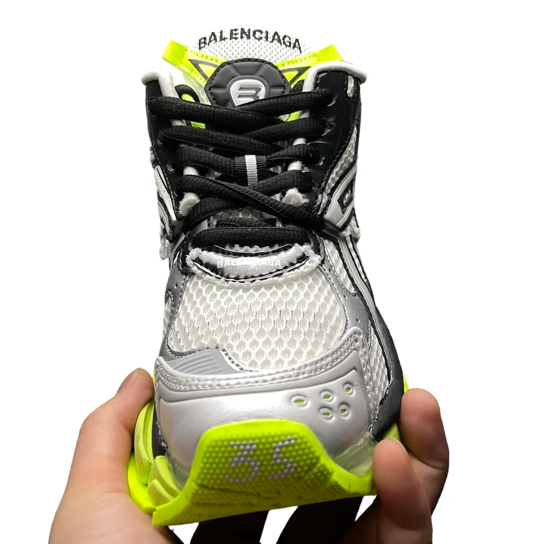 Balenciaga Runner Trainer In White Black Fluo Yellow、mysite、Cacoeks