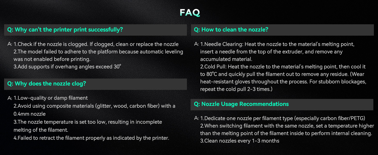 3d printer faq