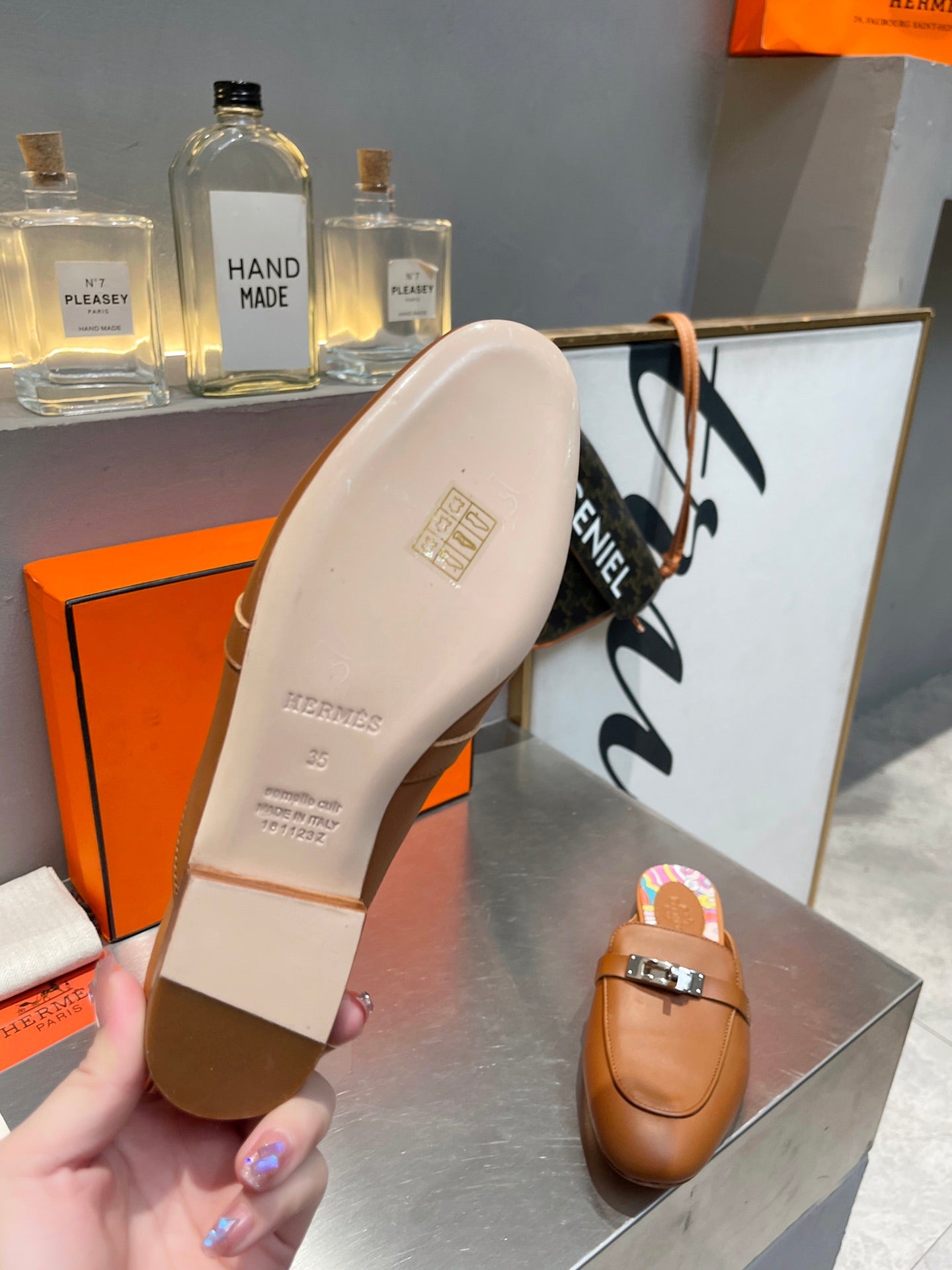 0Z MULE CARAMEL CALFSKIN WITH PATTERN、mysite、Cacoeks