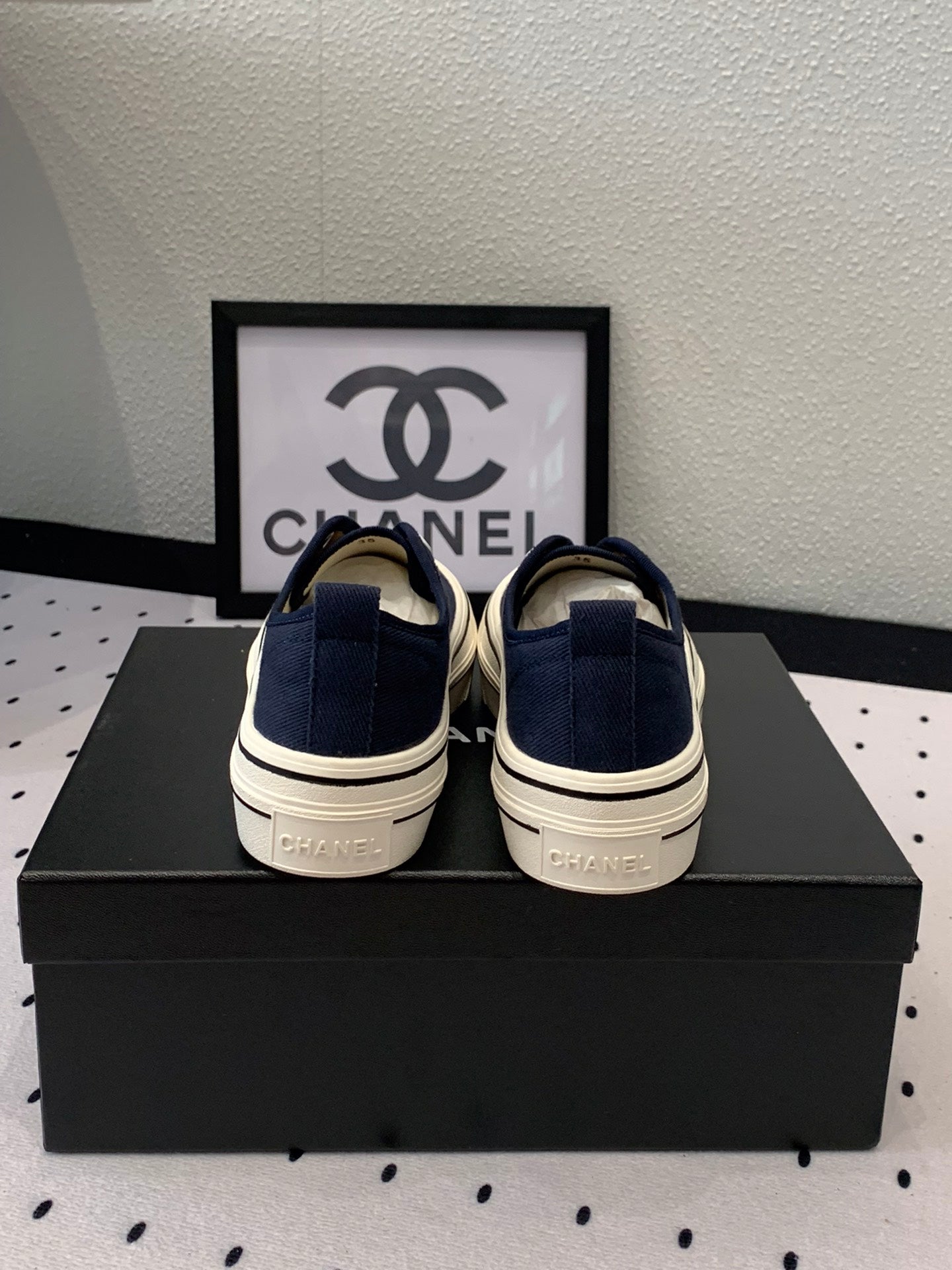 LACELESS SNEAKERS PLATFORM IN DENIM BLUE CANVAS、mysite、Cacoeks