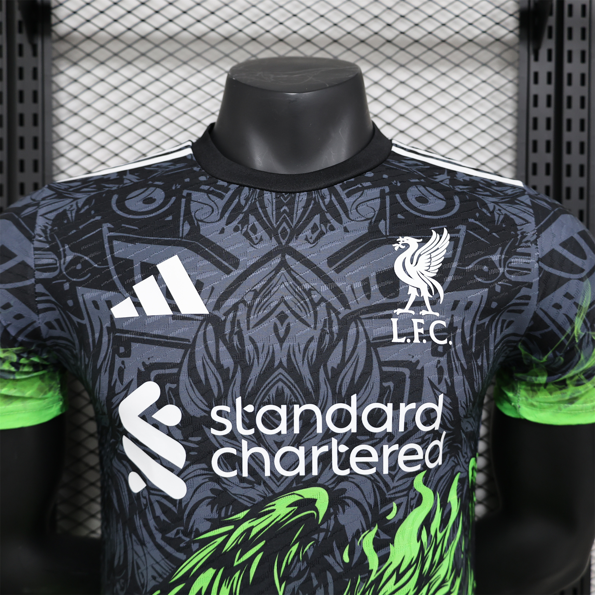 JerseysGala.com | Liver.pool 24-25 Green Fire Phoenix Special Edition Jersey - Player Version -Customize Name, Number and Patch | Worldwide Shipping