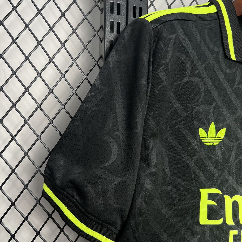 JerseysGala.com | Real Madrid 24-25 Black and Fluorescent Green Jersey - Fans Version -Customize Name, Number and Patch | Worldwide Shipping