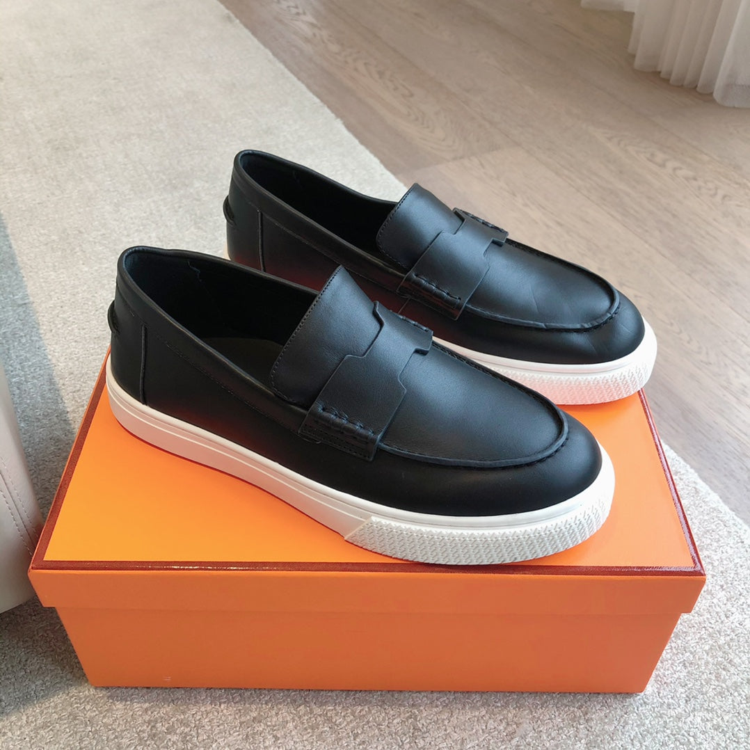 IKE SLIP-ON SNEAKER BLACK CALFSKIN、mysite、Cacoeks