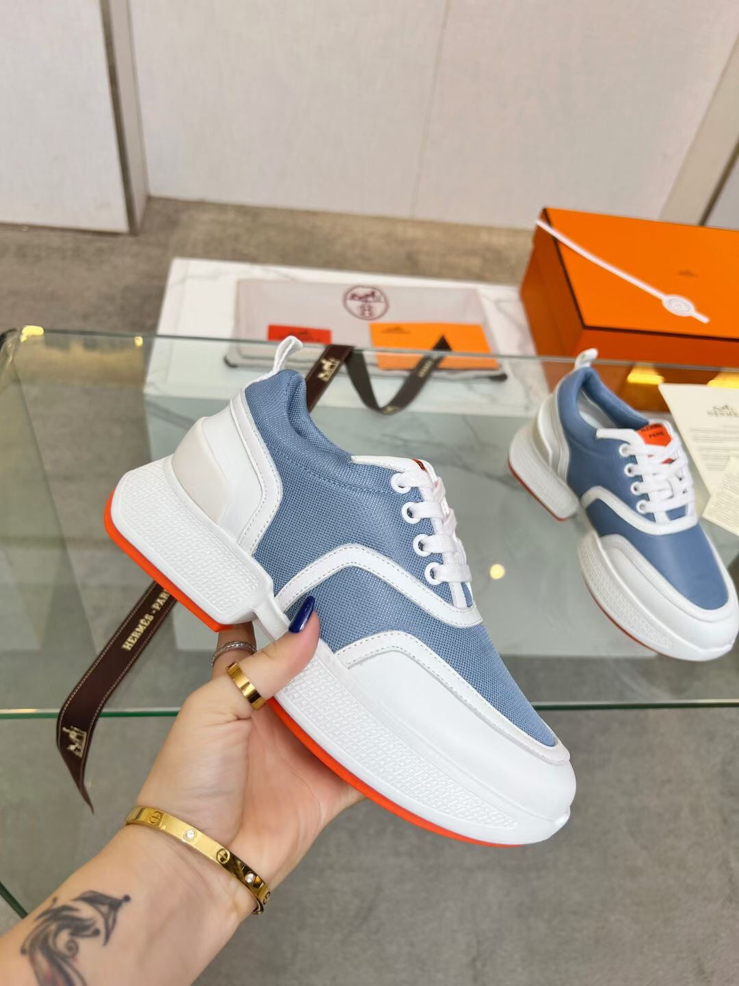 GIGA SNEAKER SKY MIX WHITE CALFSKIN、mysite、Cacoeks