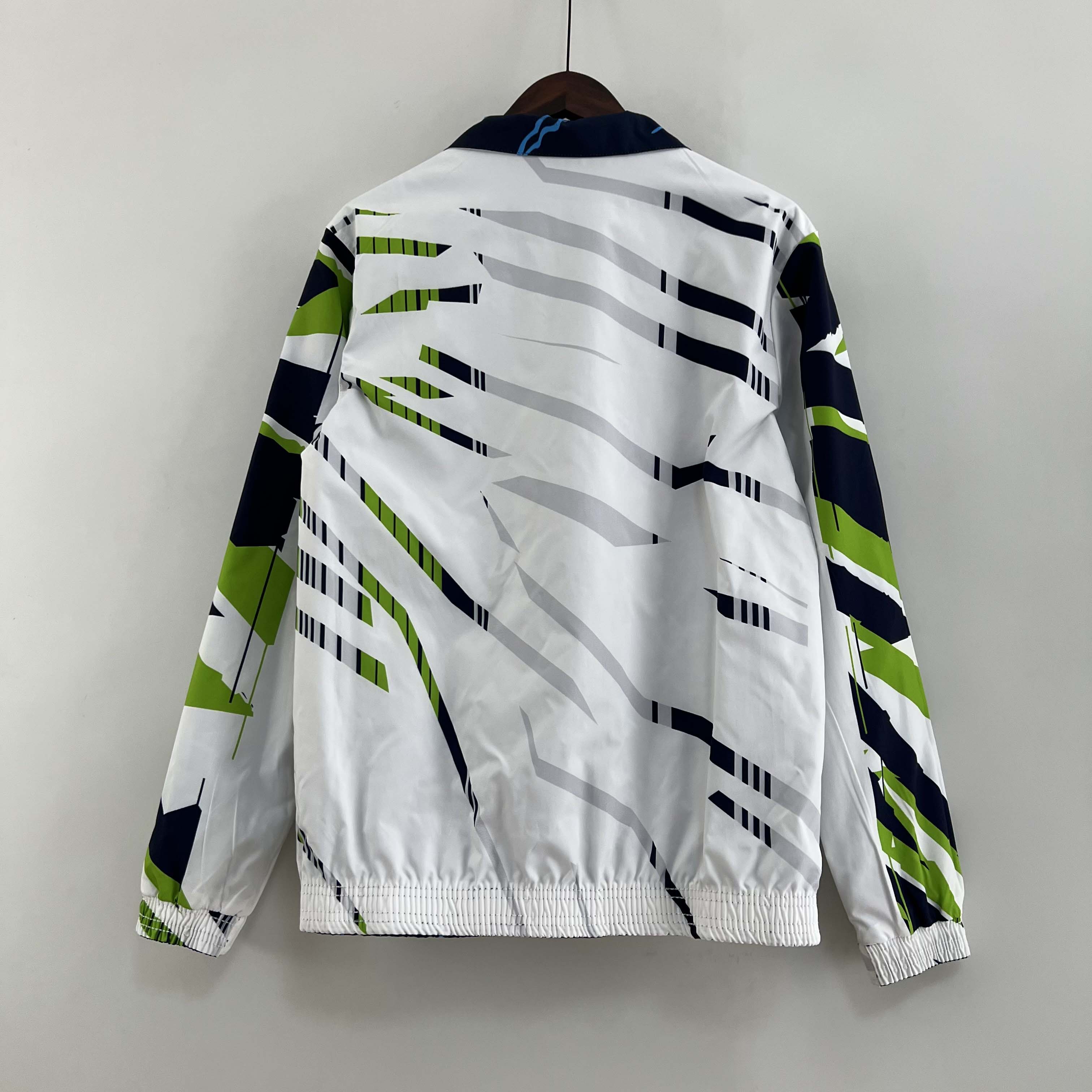 2023/2024 Manchester City Reversible Windbreaker Navy blue Soccer Jersey 1:1 Thai Quality:football jersey mysite: unitedjerseyfootball 邓江浪:football