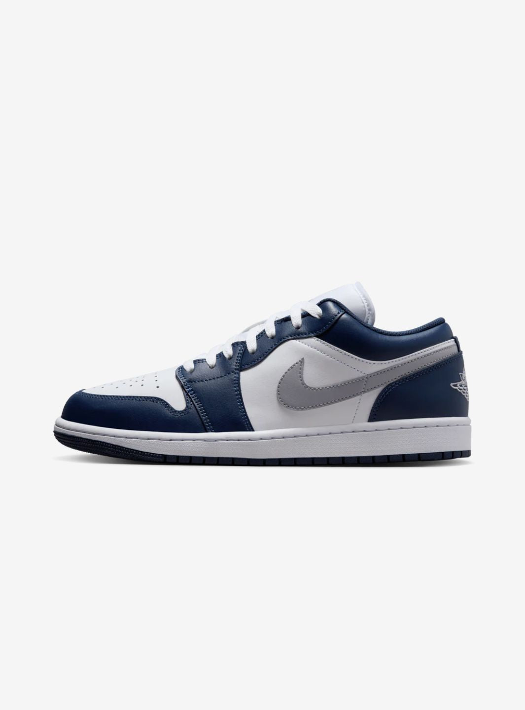 Air Jordan 1 Low Midnight Navy Wolf Grey、JORDAN、Cacoeks