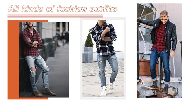 mens flannel shirts for autumn winter