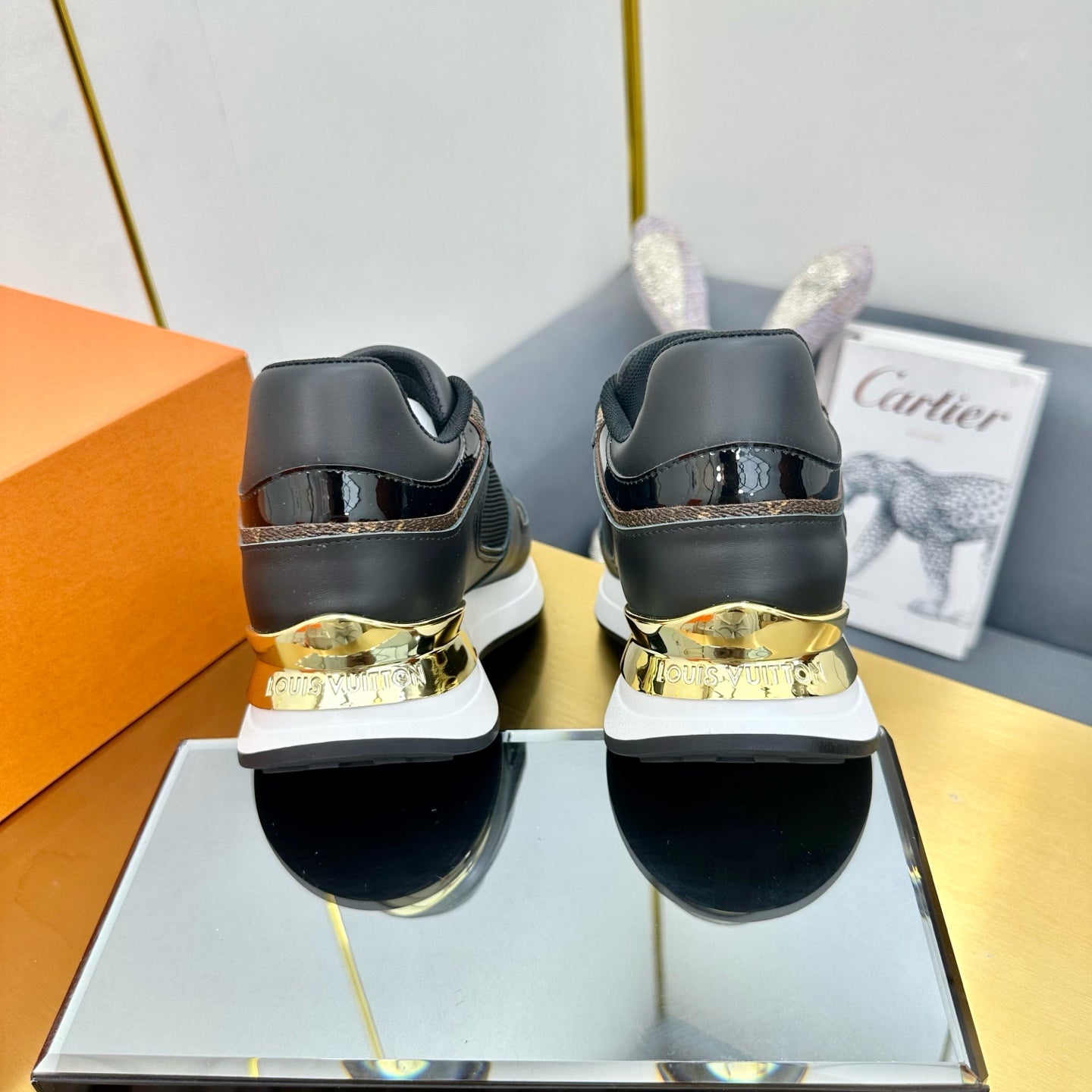 NEO RUN AWAY SNEAKER IN BLACK CALFSKIN、mysite、Cacoeks