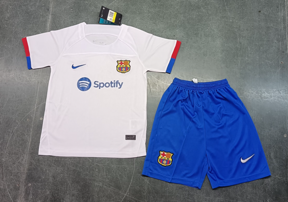 23/24 Barcelona Away Football Shirt Kids Size Suit-mysite Custom Football Kit- Nextkits