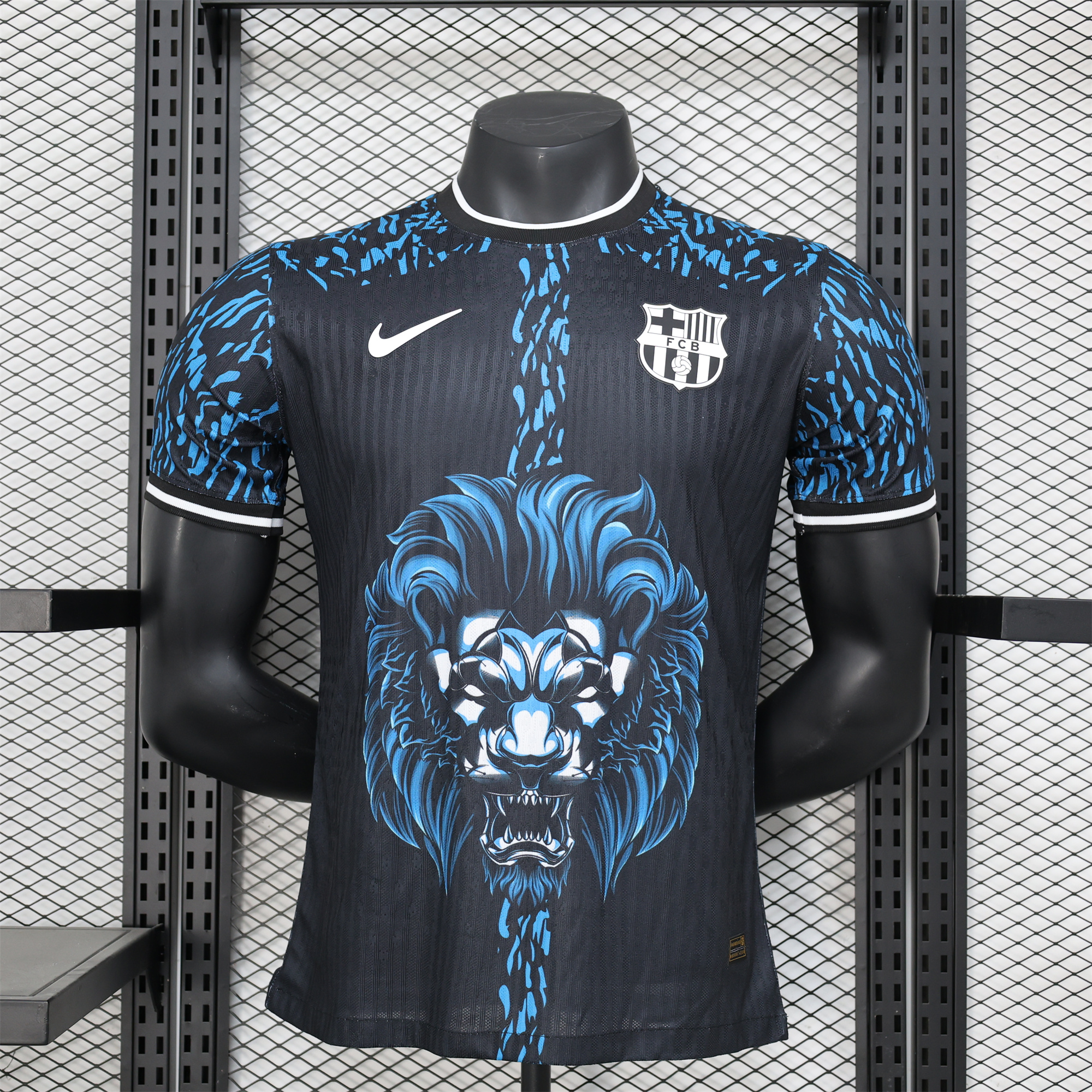 Higojerseys-Barcelona 24-25 Balck and Blue Lion Special Edition Jersey - Player Version