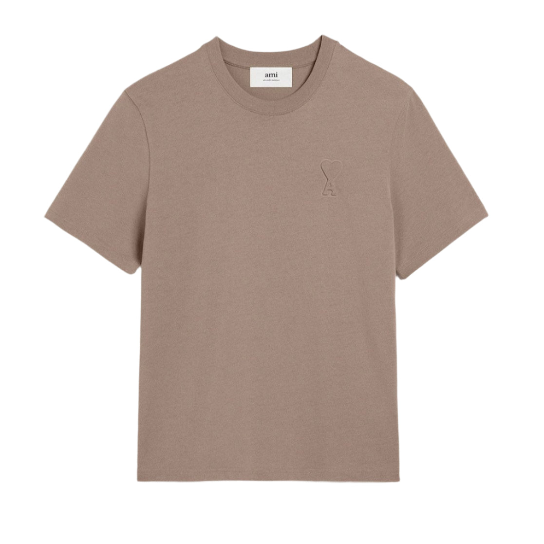 Ami Paris Logo Embossed T-Shirt ‘Taupe’、mysite、Cacoeks